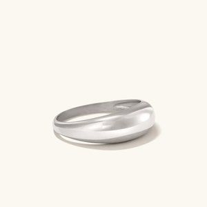 Mejuri Thin Dôme Ring 14k White Gold